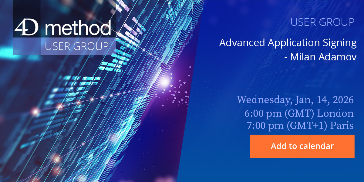 4D User Group Jan. 2026 with Milan Adamov