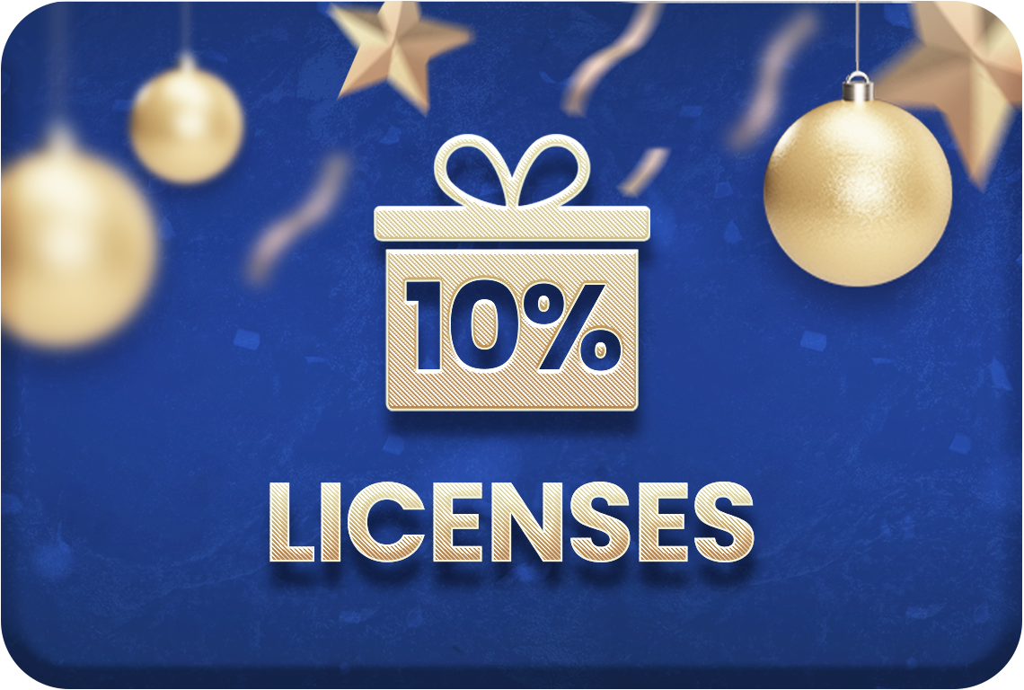 -10% off licenses in addition to a fixed 20% Partner discounts